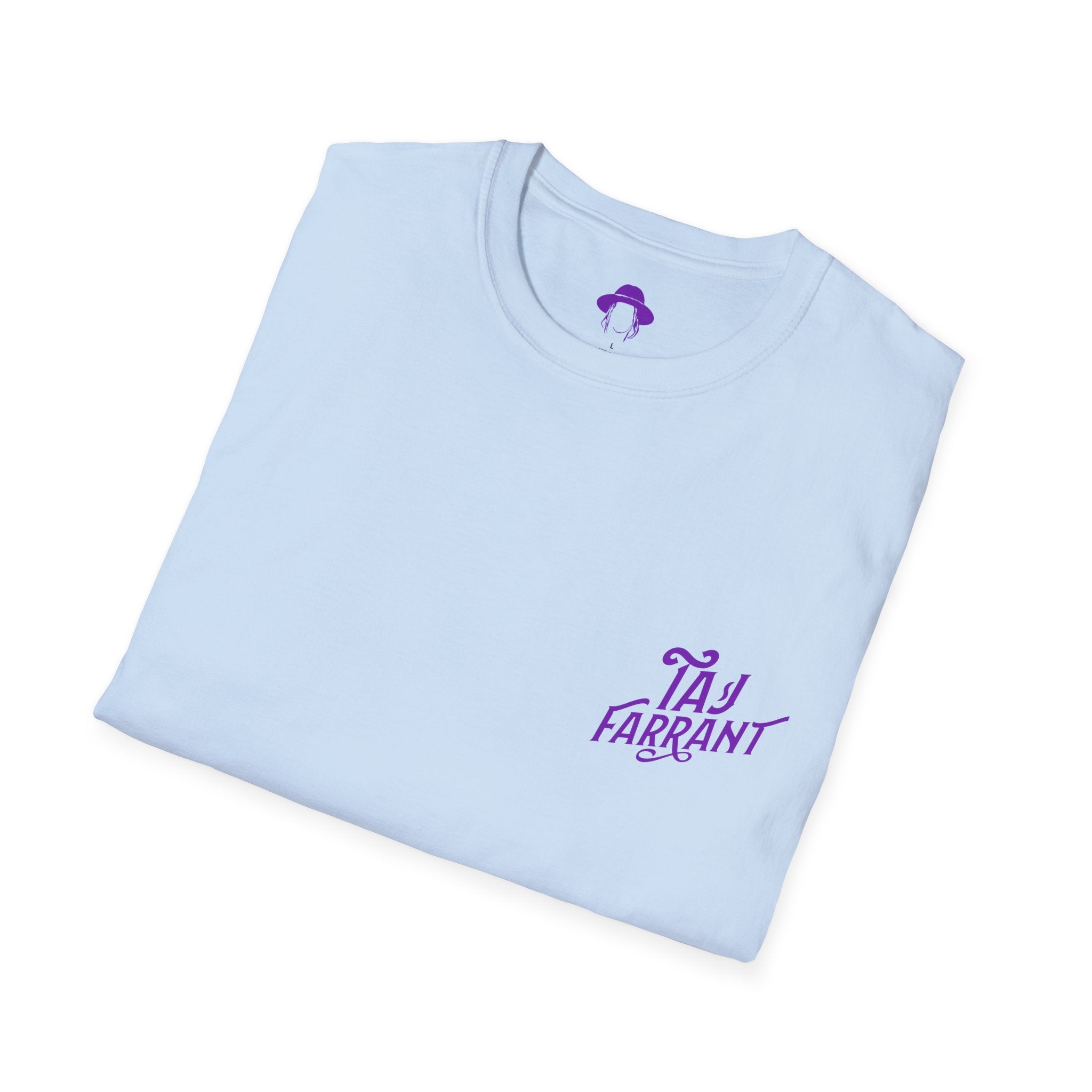 Taj Farrant Purple Logo: Unisex Softstyle T-Shirt