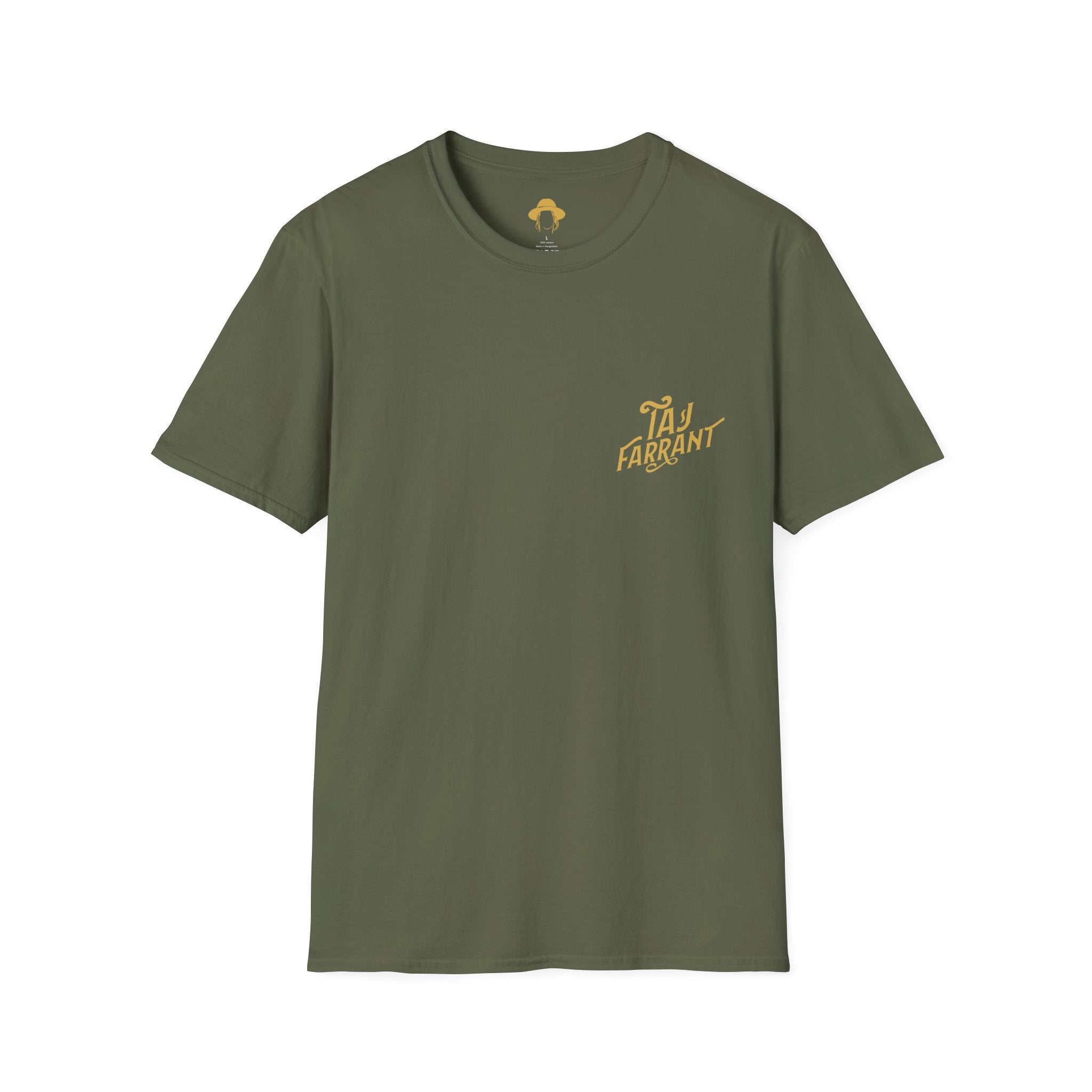 Taj Farrant Gold Logo: Unisex Softstyle T-Shirt