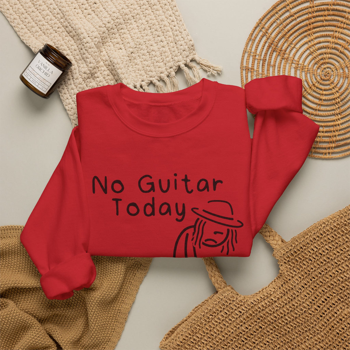 No Guitar Taj Stick Figure Sweatshirt