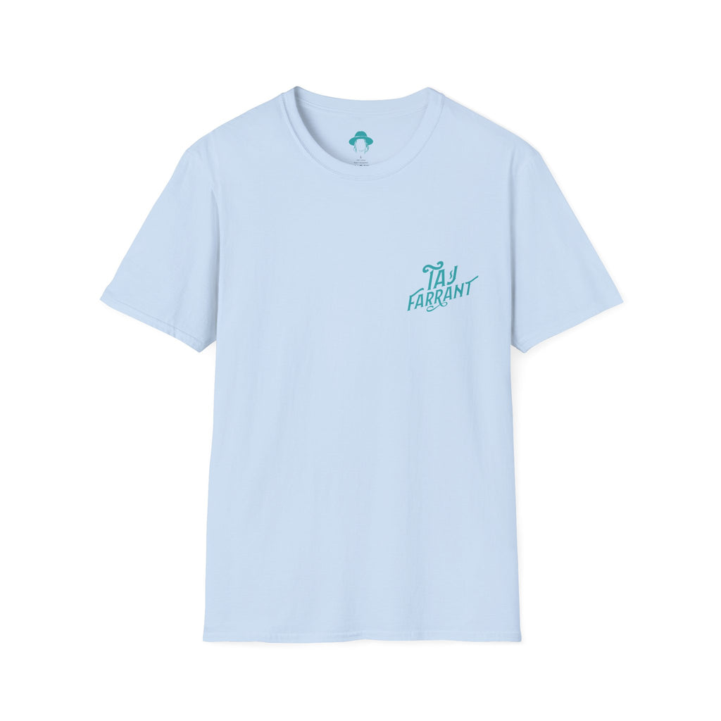 Taj Farrant Teal Logo: Unisex Softstyle T-Shirt
