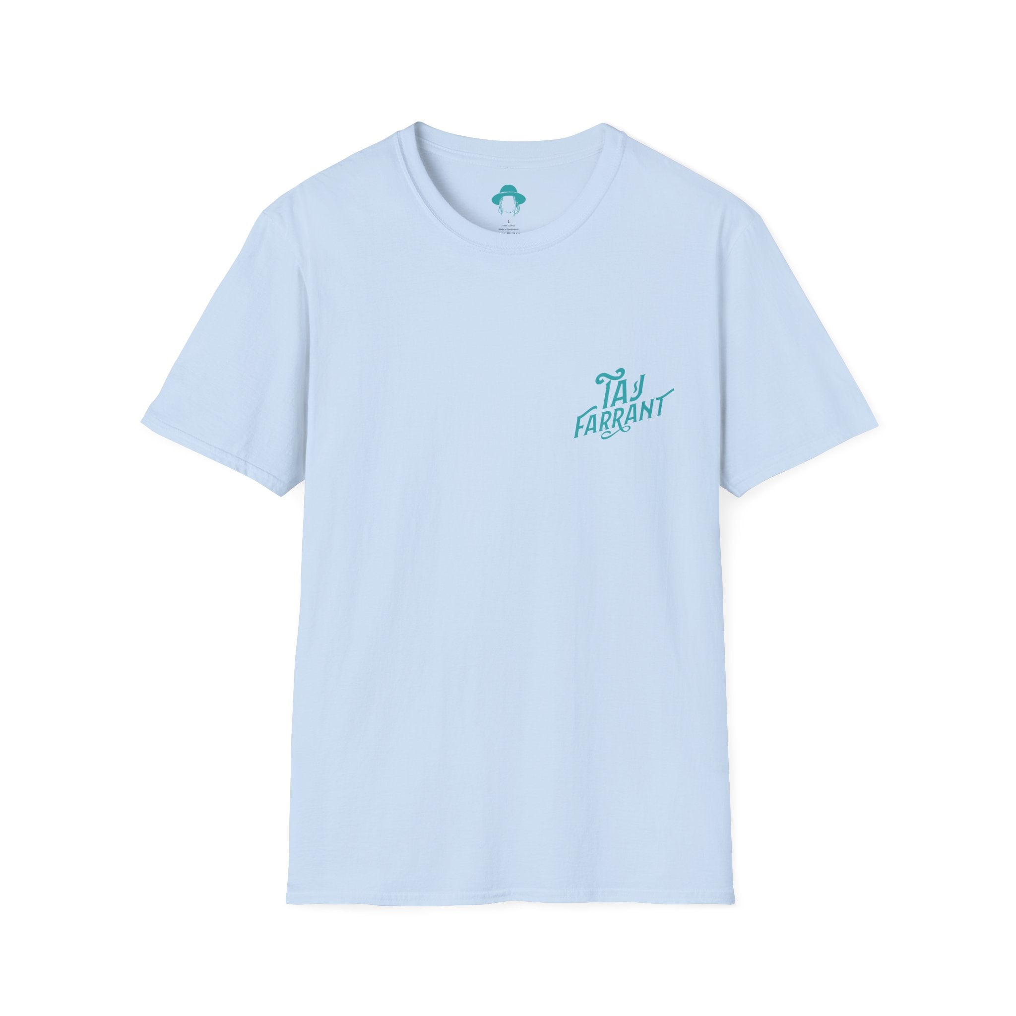Taj Farrant Teal Logo: Unisex Softstyle T-Shirt