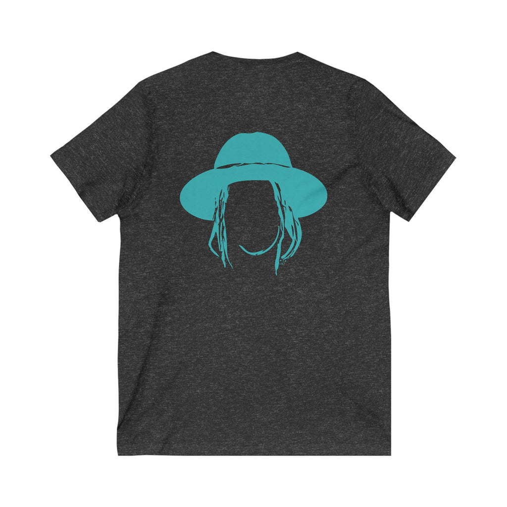 Taj Farrant Teal Logo: Unisex V-Neck Tee