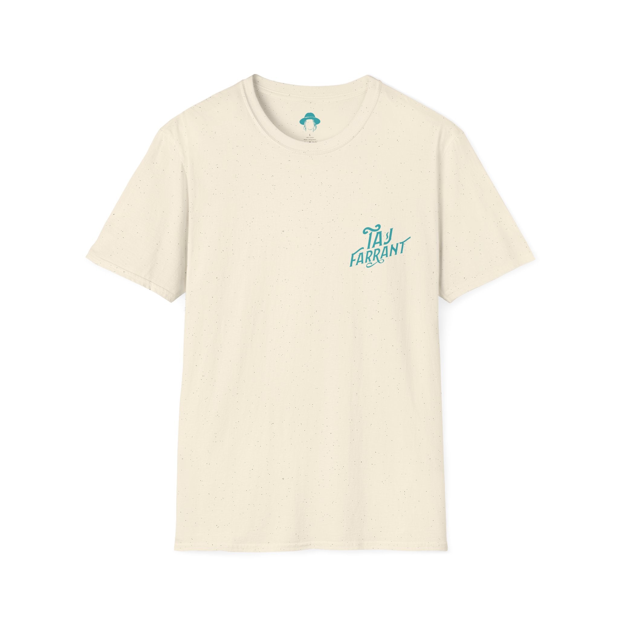 Taj Farrant Teal Logo: Unisex Softstyle T-Shirt