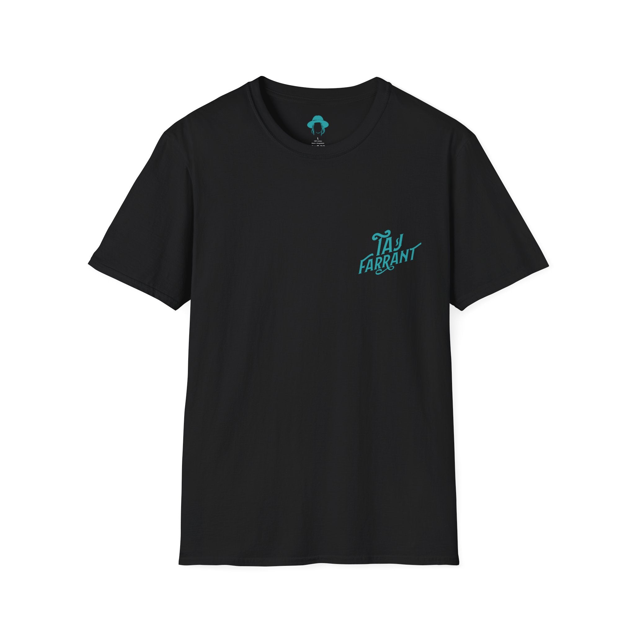 Taj Farrant Teal Logo: Unisex Softstyle T-Shirt