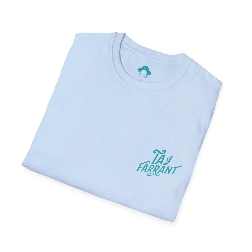Taj Farrant Teal Logo: Unisex Softstyle T-Shirt