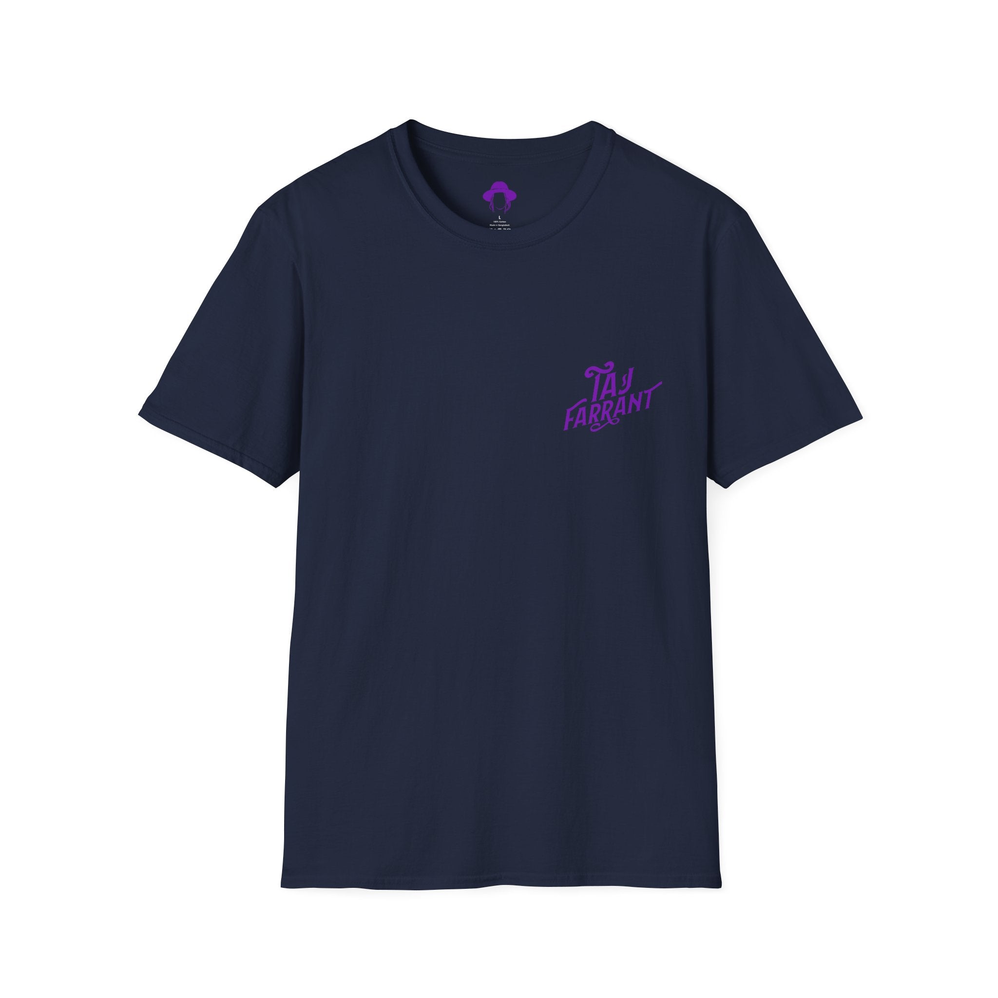 Taj Farrant Purple Logo: Unisex Softstyle T-Shirt