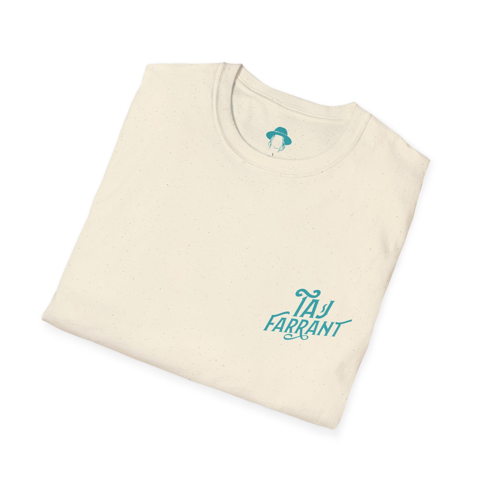 Taj Farrant Teal Logo: Unisex Softstyle T-Shirt