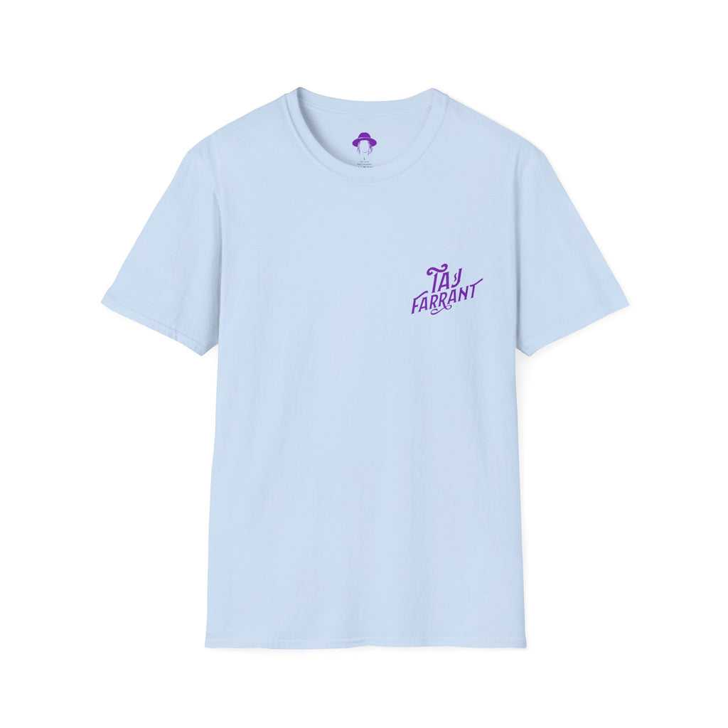Taj Farrant Purple Logo: Unisex Softstyle T-Shirt