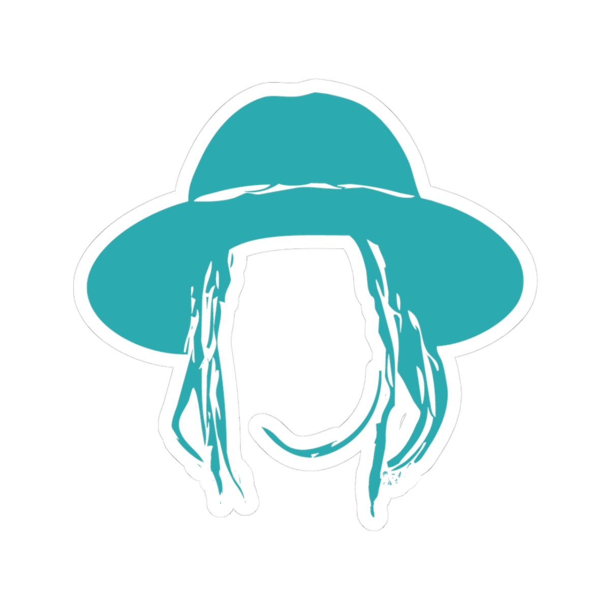 Taj Farrant Hat Logo Sticker: Teal