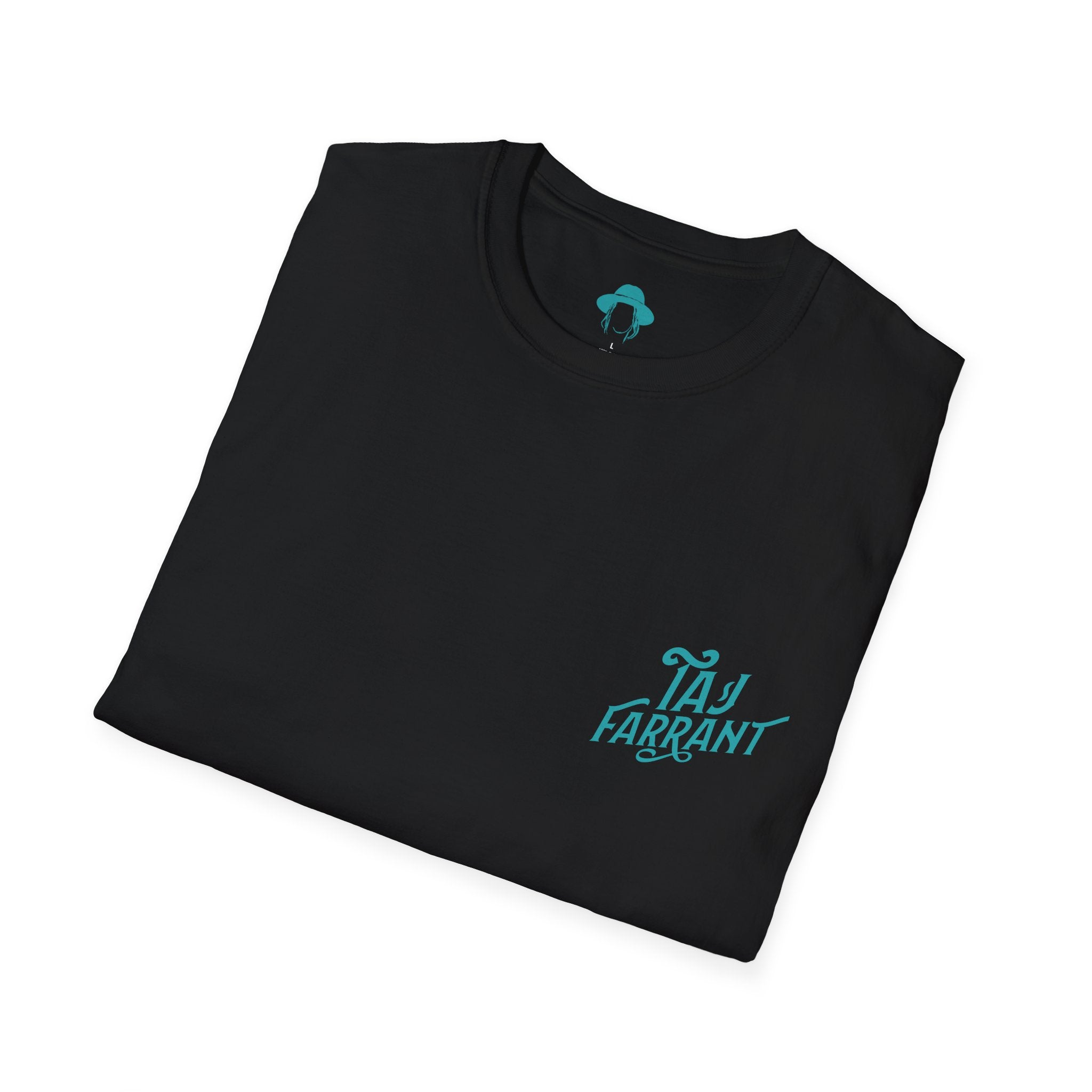Taj Farrant Teal Logo: Unisex Softstyle T-Shirt