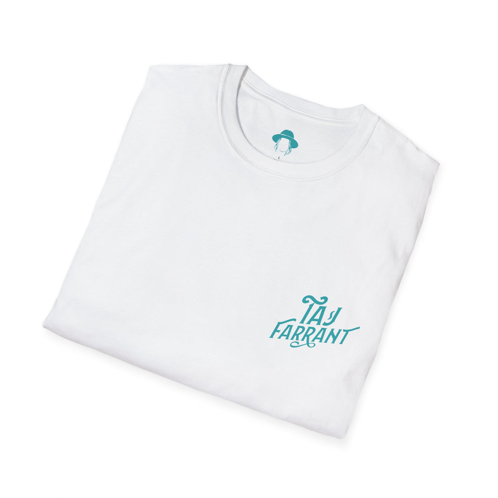 Taj Farrant Teal Logo: Unisex Softstyle T-Shirt
