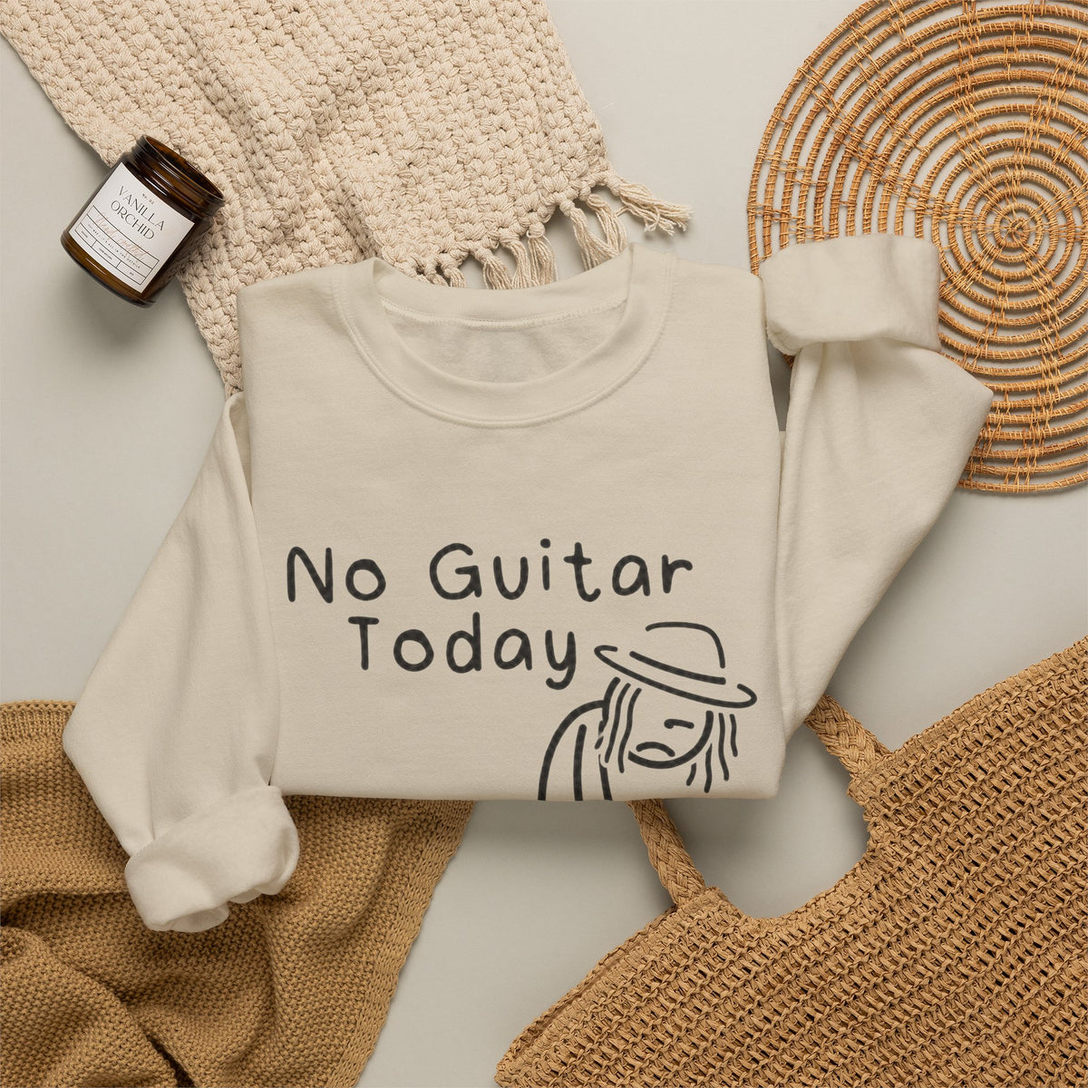 No Guitar Taj Stick Figure Sweatshirt