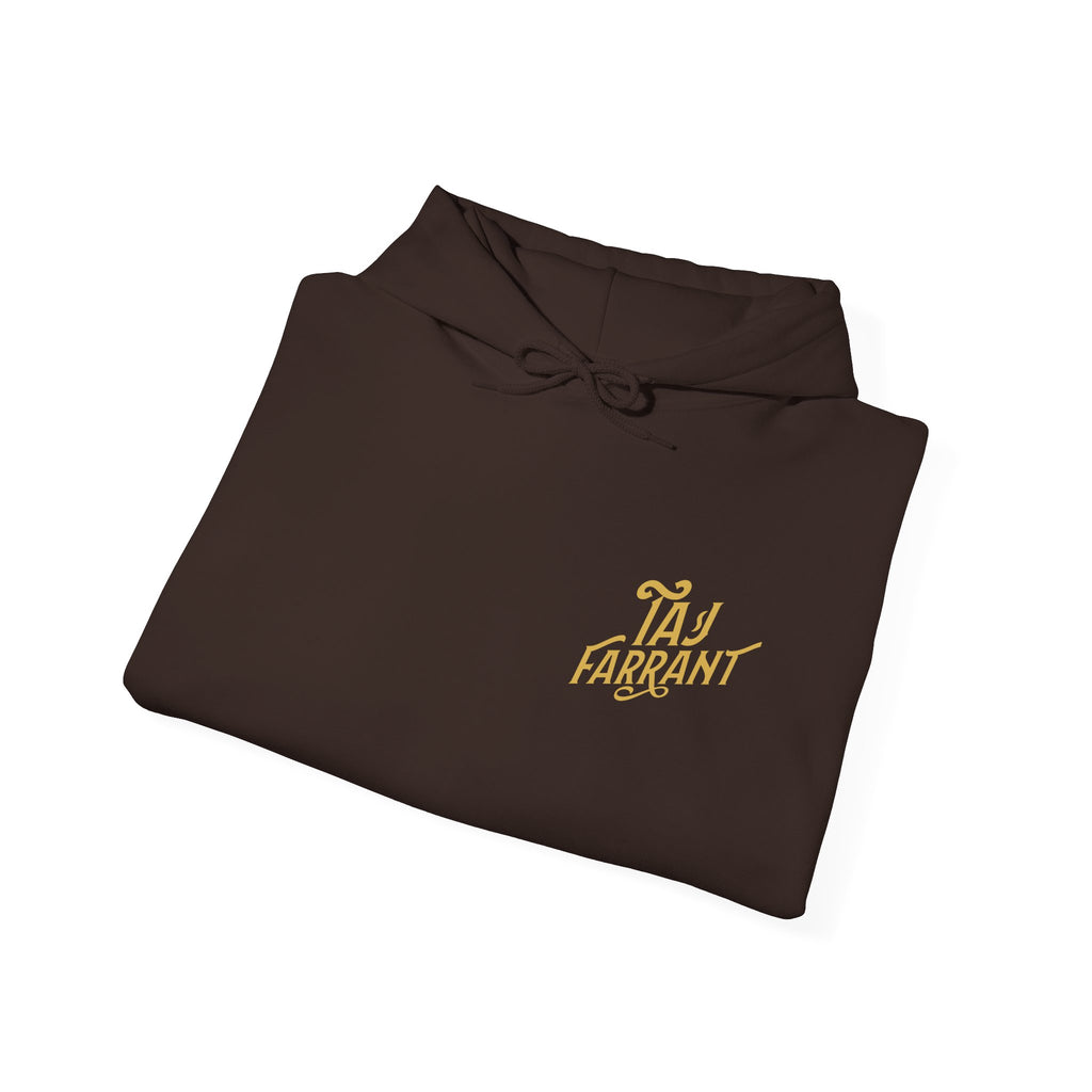 Taj Farrant Gold Logo: Unisex Heavy Blend™ Hooded Sweatshirt