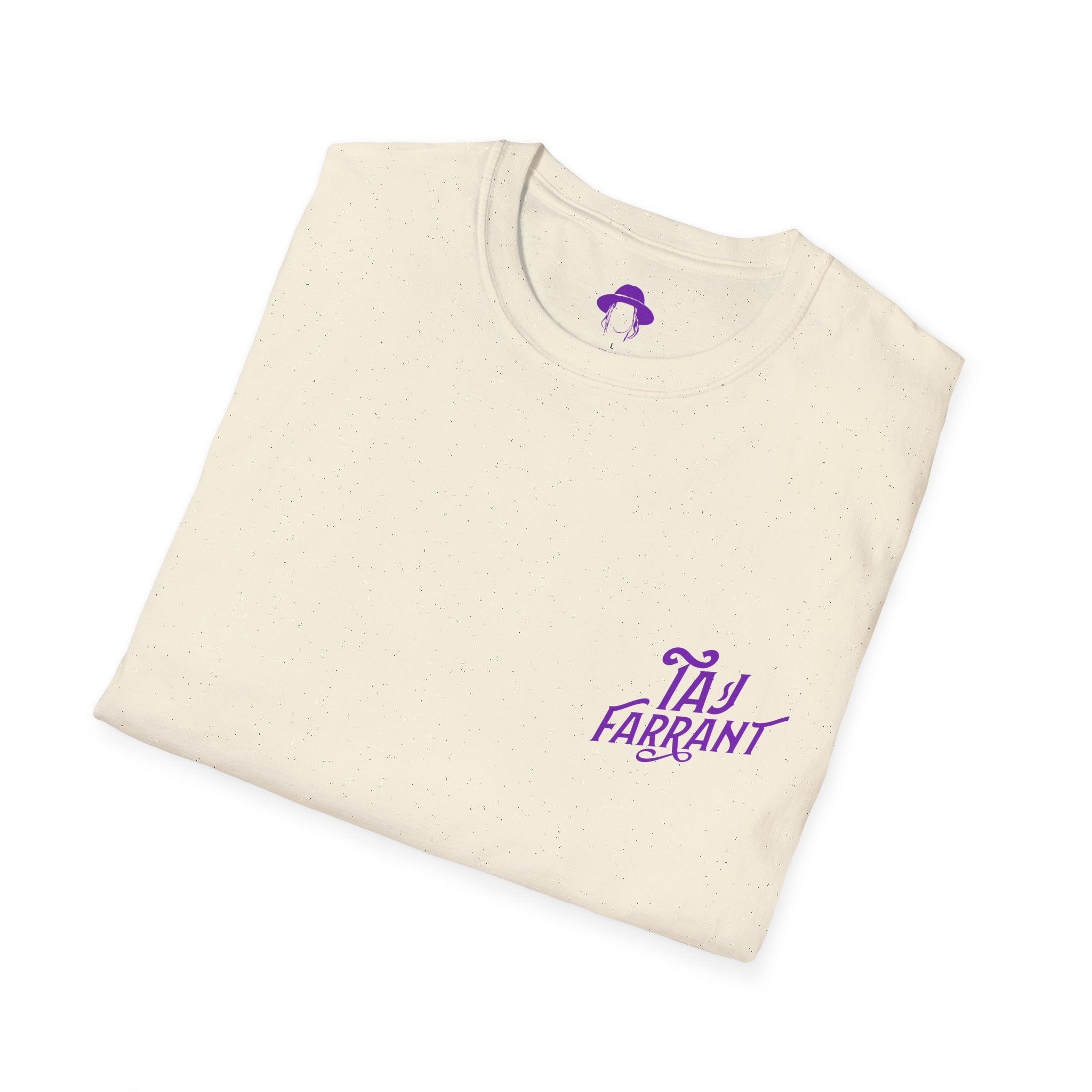 Taj Farrant Purple Logo: Unisex Softstyle T-Shirt