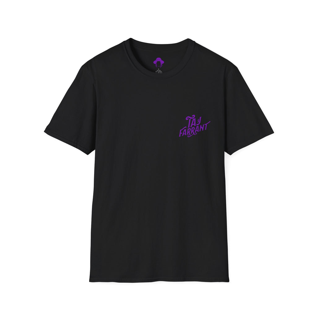 Taj Farrant Purple Logo: Unisex Softstyle T-Shirt