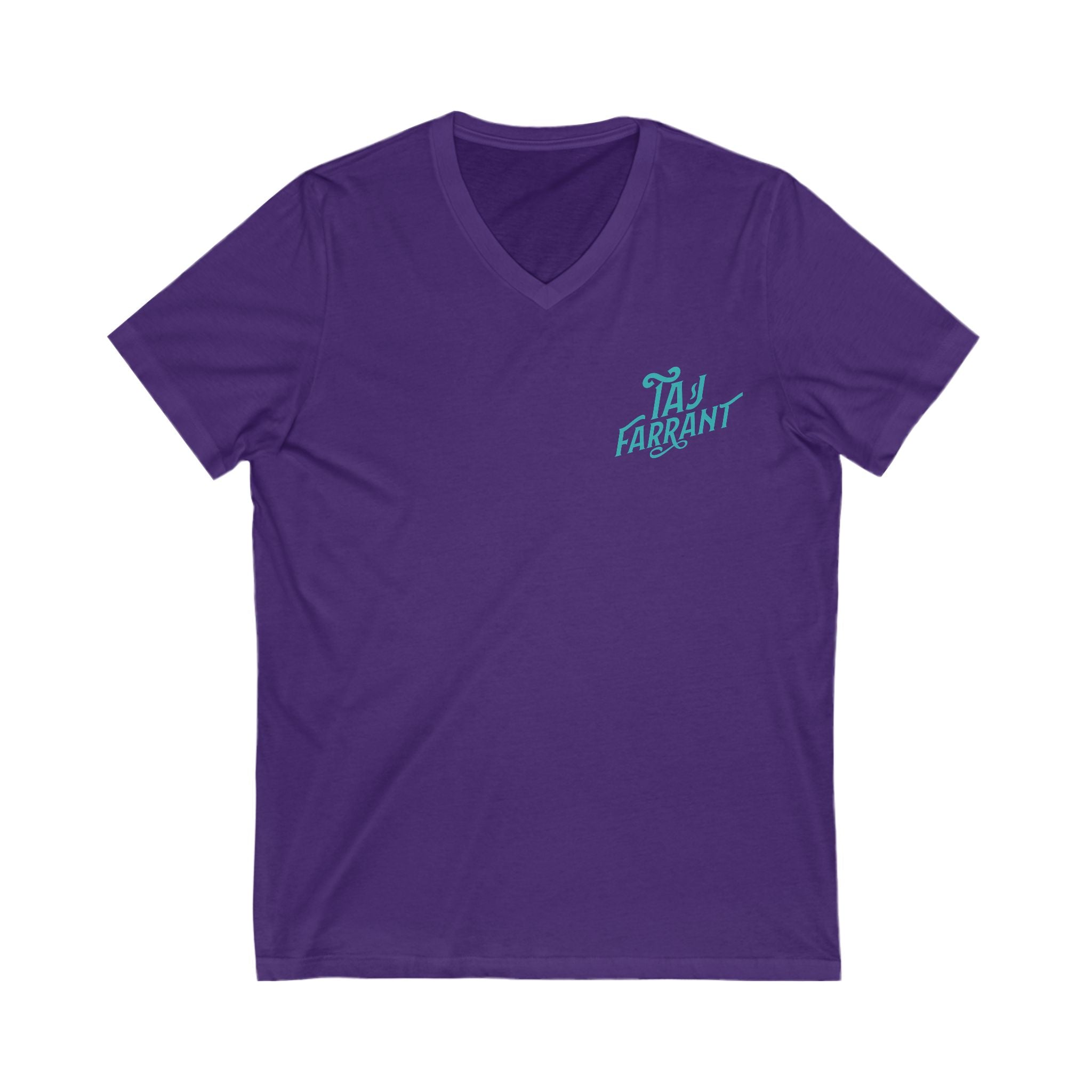 Taj Farrant Teal Logo: Unisex V-Neck Tee