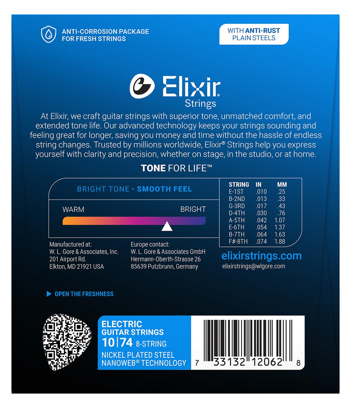 Elixir, Electric Guitar Strings, Nickel Plated Steel-NANOWEB, 4-Pack