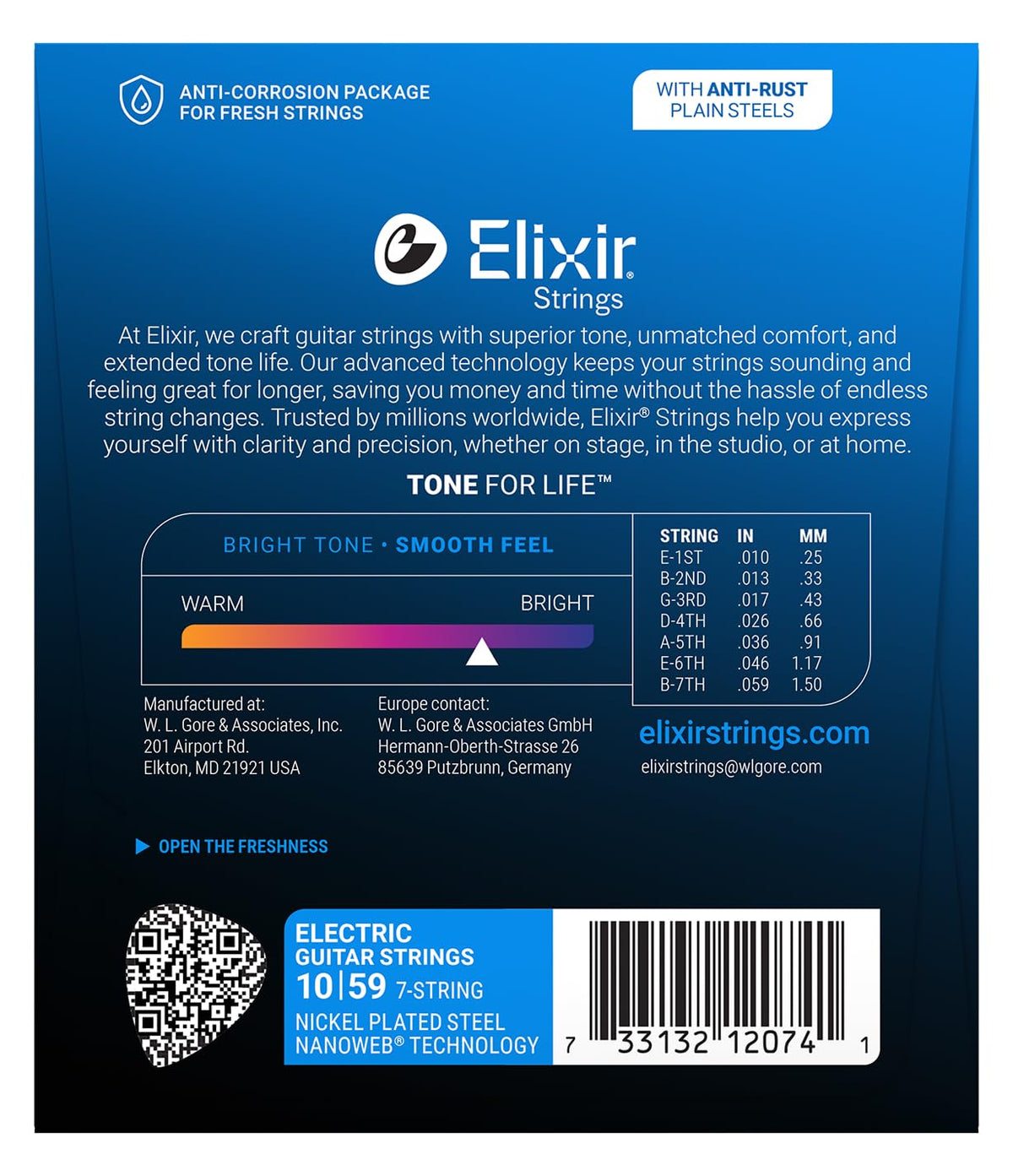 Elixir, Electric Guitar Strings, Nickel Plated Steel-NANOWEB, 4-Pack