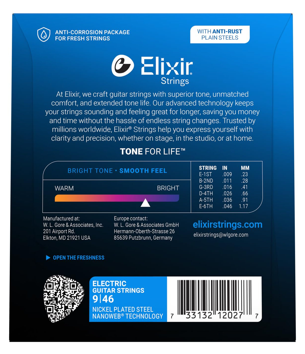 Elixir, Electric Guitar Strings, Nickel Plated Steel-NANOWEB, 4-Pack