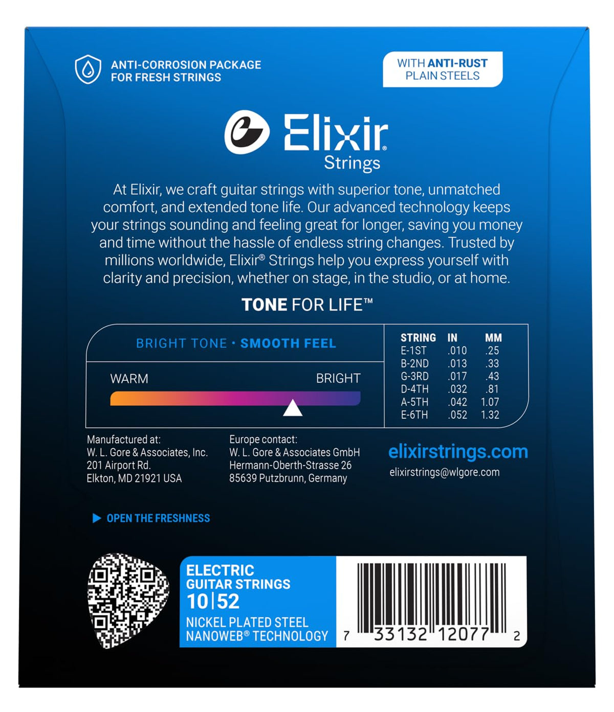 Elixir, Electric Guitar Strings, Nickel Plated Steel-NANOWEB, 4-Pack