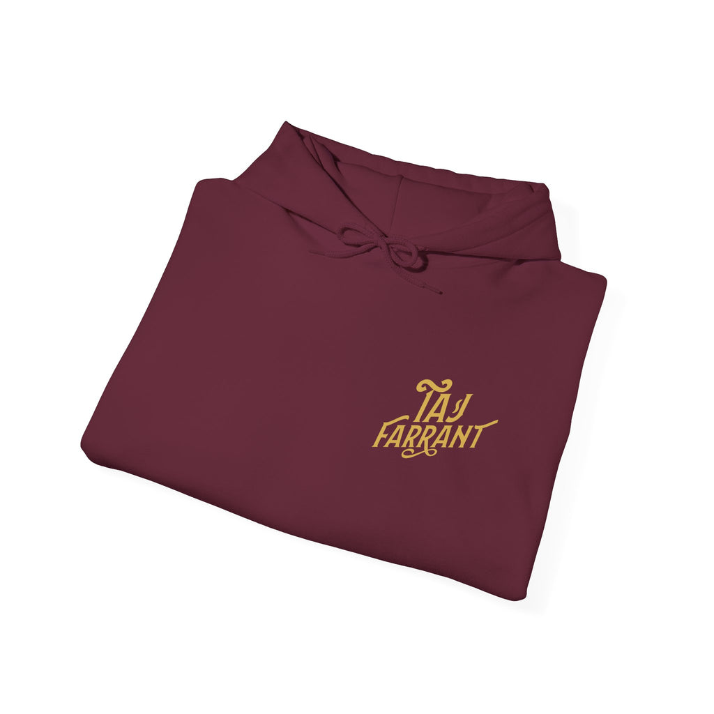 Taj Farrant Gold Logo: Unisex Heavy Blend™ Hooded Sweatshirt
