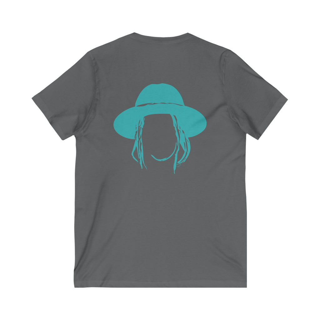 Taj Farrant Teal Logo: Unisex V-Neck Tee