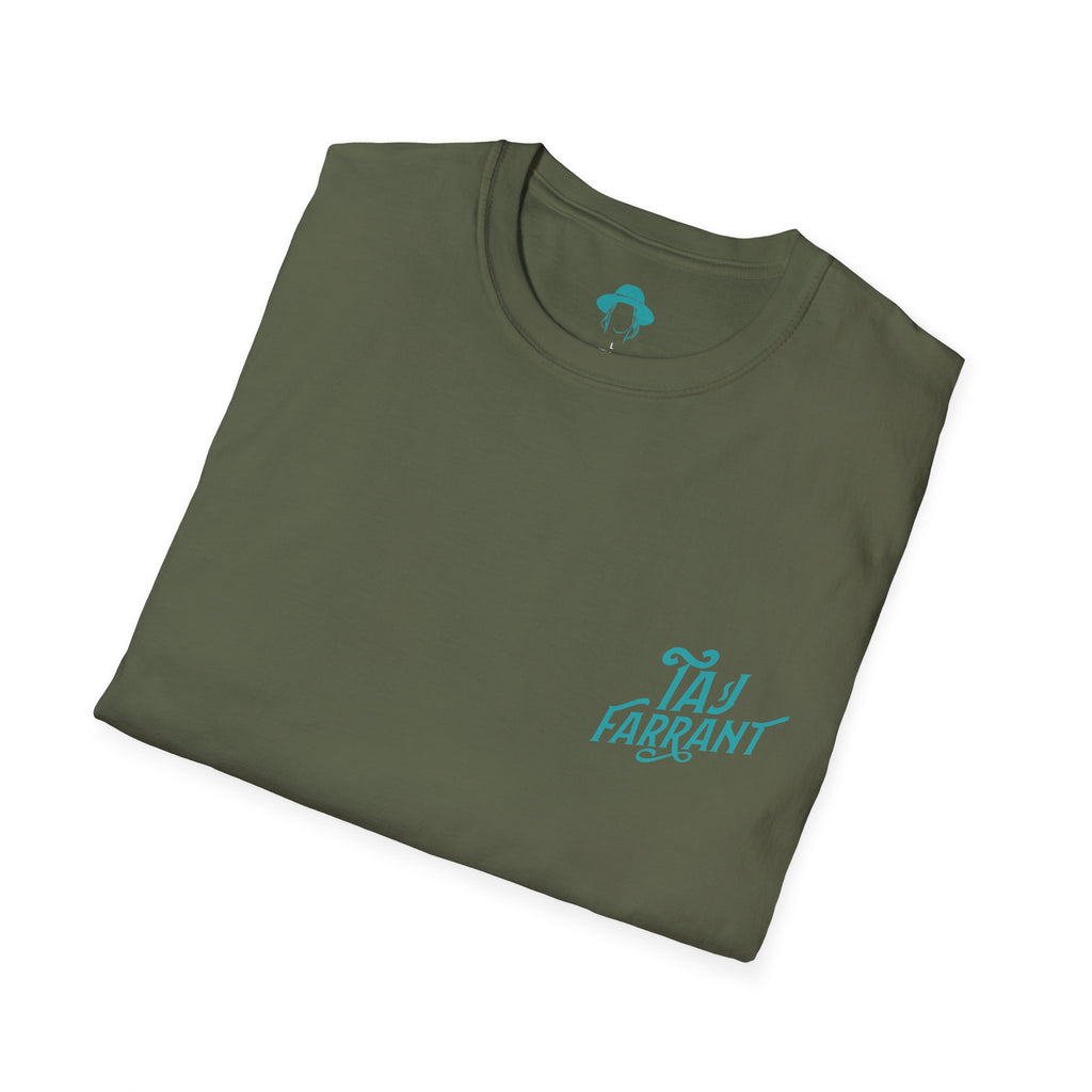 Taj Farrant Teal Logo: Unisex Softstyle T-Shirt