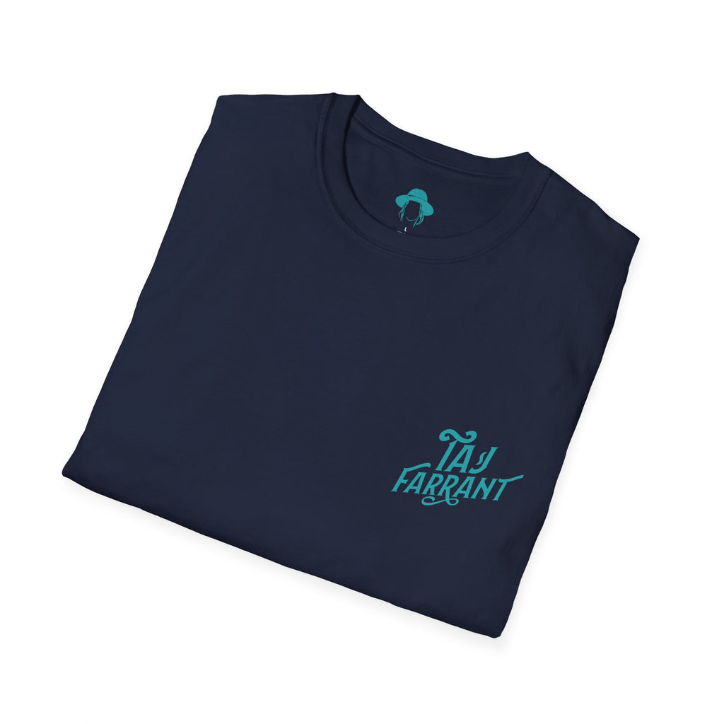 Taj Farrant Teal Logo: Unisex Softstyle T-Shirt
