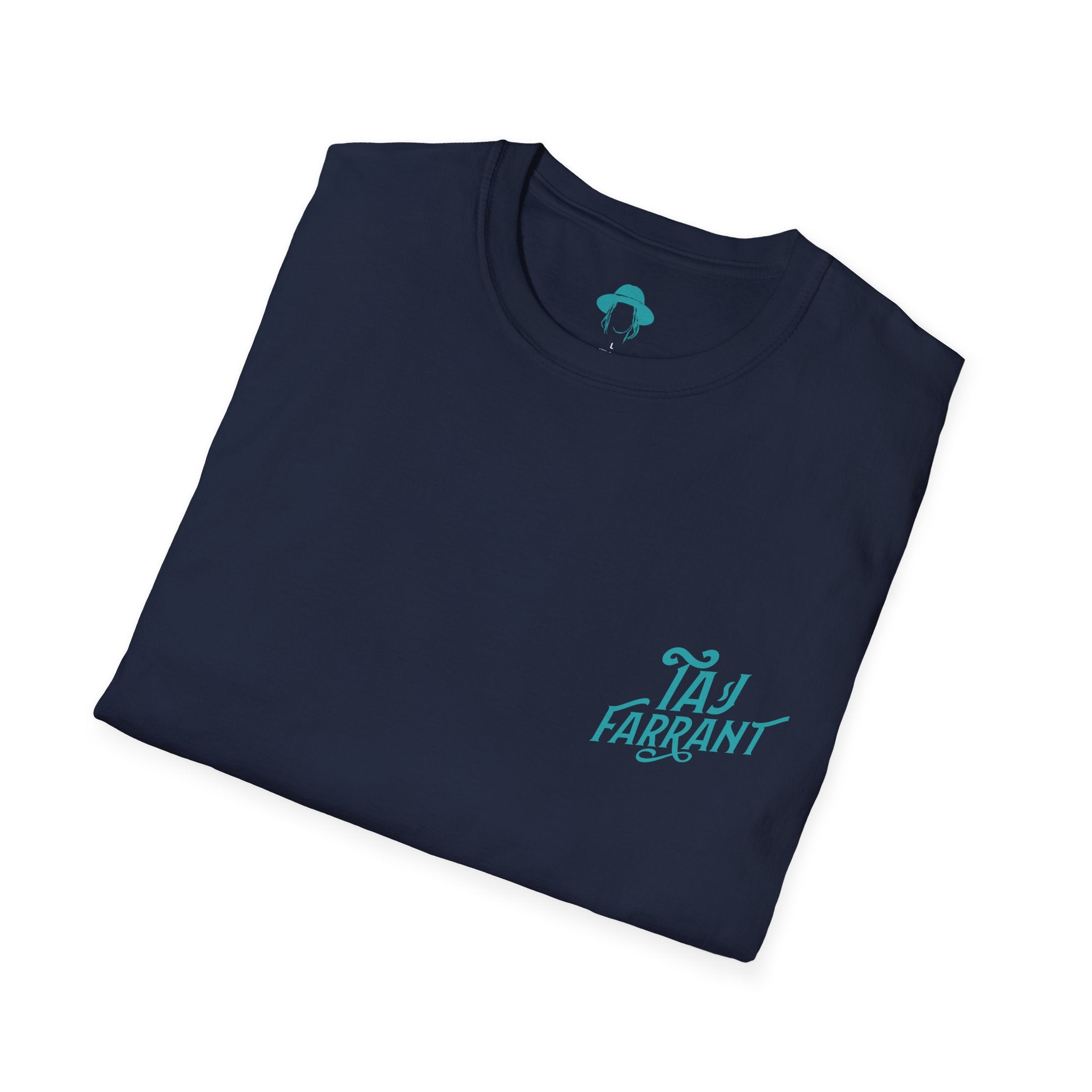 Taj Farrant Teal Logo: Unisex Softstyle T-Shirt