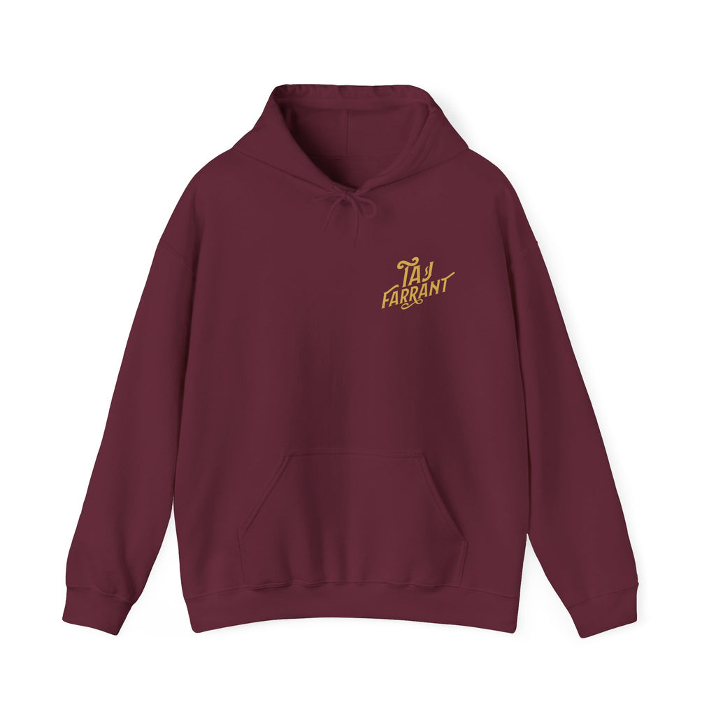 Taj Farrant Gold Logo: Unisex Heavy Blend™ Hooded Sweatshirt