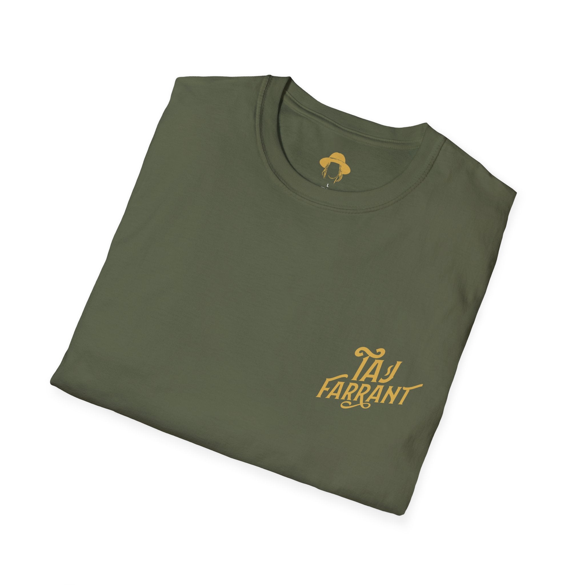 Taj Farrant Gold Logo: Unisex Softstyle T-Shirt