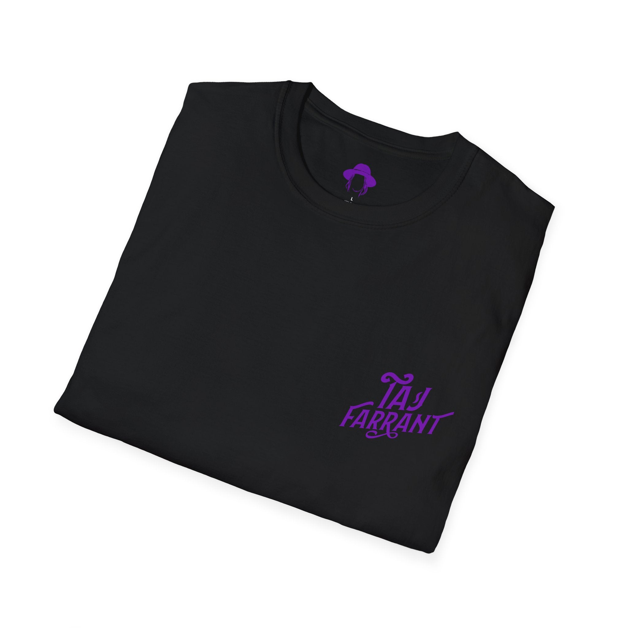 Taj Farrant Purple Logo: Unisex Softstyle T-Shirt