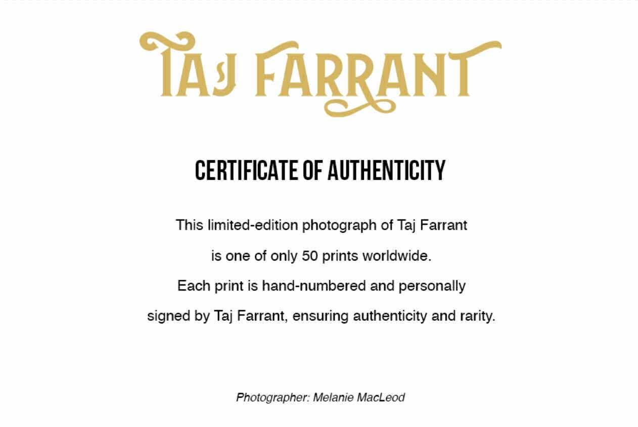 Taj Farrant Limited Edition Framed Print (Signed & Numbered)